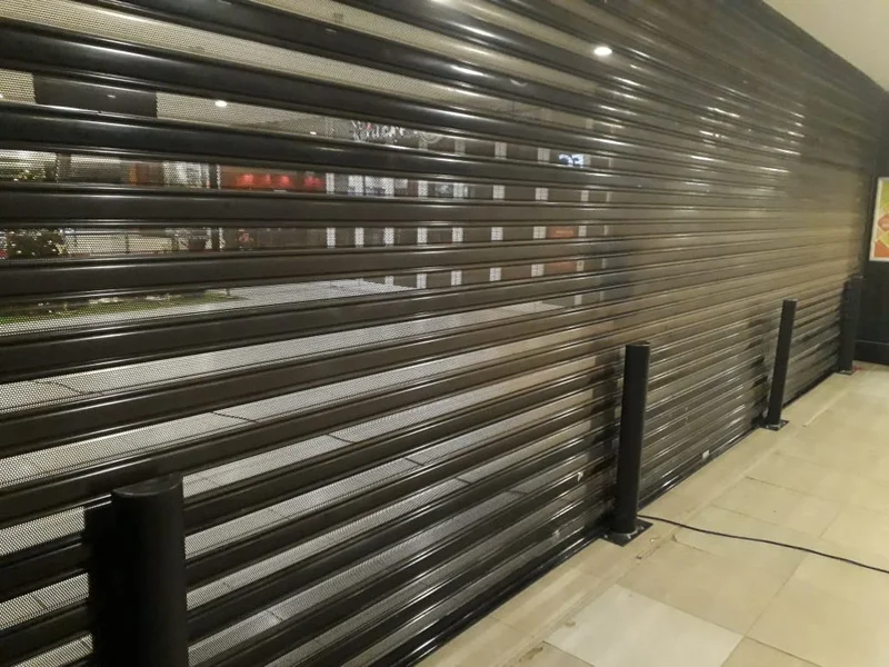 Black powder-coated shutters: 