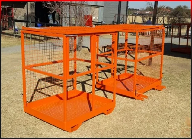 Forklift safety cages: 