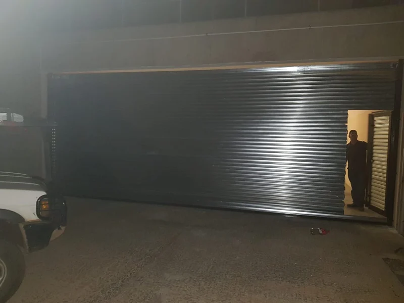 Warehouse door, after hours: 